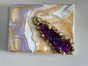 Geode Resin Art - Purple Wonder