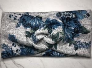 Mom and Me Headband - Blue Floral Sweater