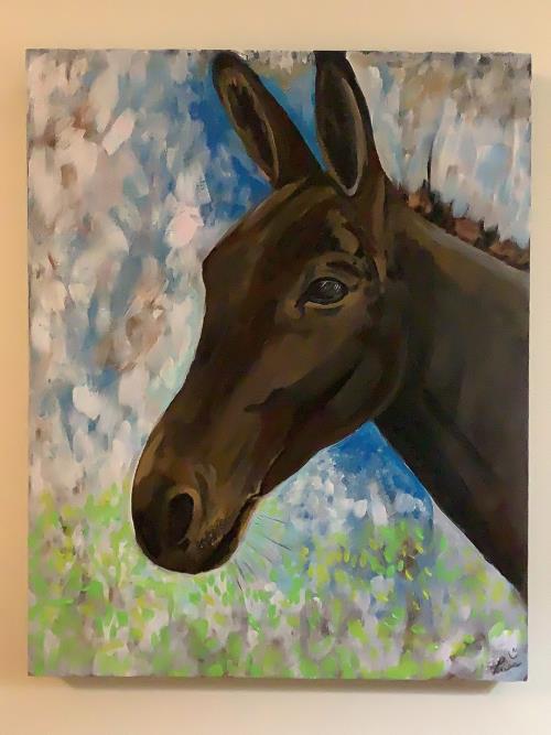 Mule Horse Original Acrylic Painting
