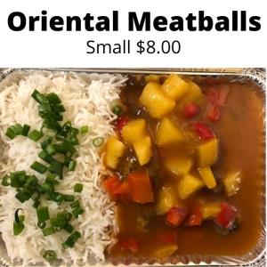 Frozen Oriental Meatballs (feeds 1)