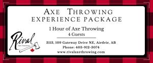 1 Hour of Axe Throwing for 4 Guests