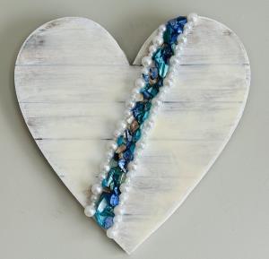Pearly Blues Heart