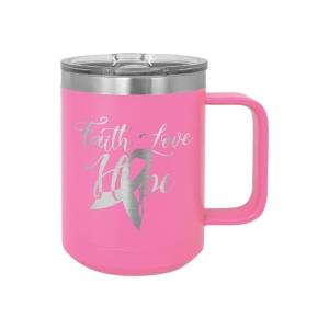 15 oz Stainless Steel Mug  Pink