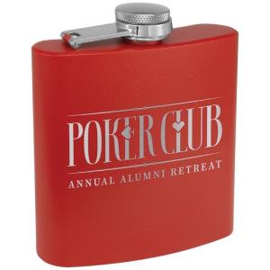 6 oz Flask Powder Coated  Red