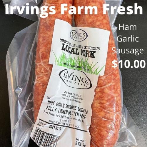Irvings Farm Fresh Ham Garlic Sausage