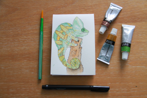 Chameleon Greeting Card