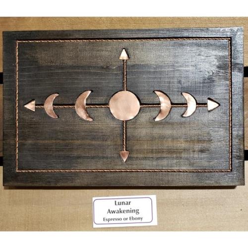 Wood and Copper Meditation Board - Lunar Awakening