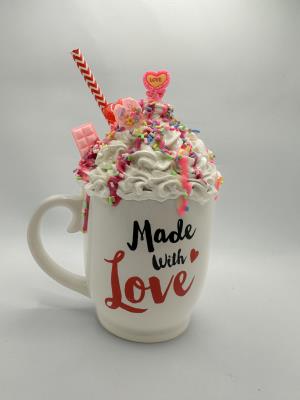 Faux Whip Cream Mugs - Made with Love
