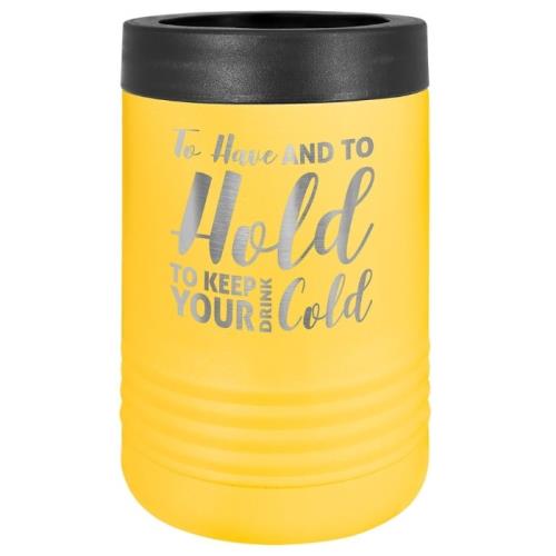 Stainless Steel Vacuum Insulated Beverage Holder Yellow