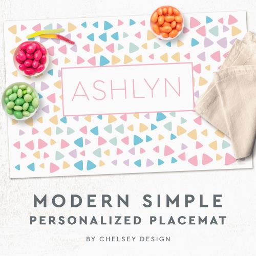 Modern Simple Personalized Placemat
