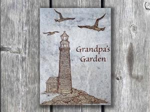 Lighthouse Personalized 6X8 Garden Tile