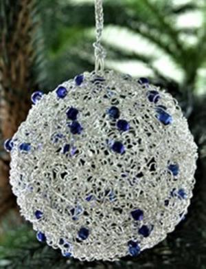 Recycled Wire-Bead Ball Ornament