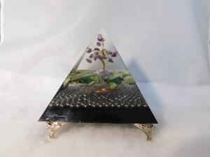 Orgonite Pyramid - Crystal Tree of Life