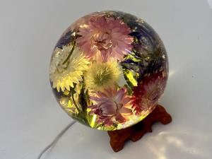 Epoxy Resin Garden Sphere /Night Light