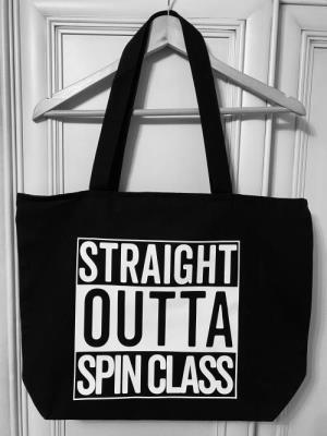 STRAIGHT OUTTA SPIN CLASS | JUMBO TOTE