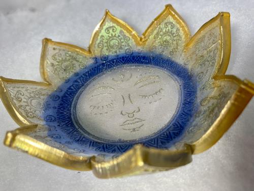 Mandala Sunshine Gold/Blue Bowl - 5"